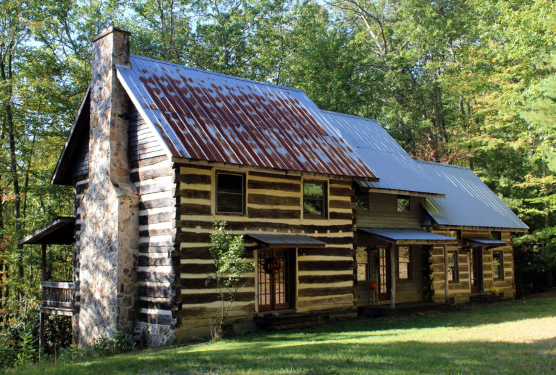 Two log stuctures have been incorporated in this lodge for sale by the author near Beckley, West Virginia.