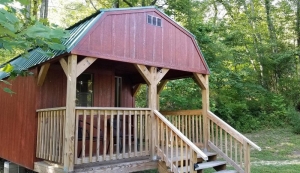 A new cabin at Jenny Gap Campground welcomes guests to the Guyandotte Mountain backcountry.