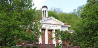 Clark Hall stands near the highest point on the campus of Glenville State College in West Virginia.