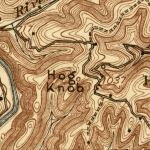 Map showing Hog Knob in Calhoun County