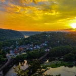 Sunset over Harpers Ferry from Maryland Heights