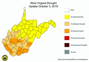 According to National Integrated Drought Information System, 18.7 percent of West Virginia is now considered under D2 (severe drought) status.