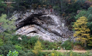 The Devil's Backbone in Pocahontas County rises along Knapp Creek near Marlinton, West Virginia.