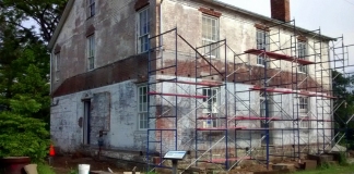 The historic jailhouse at Beverly, West Virginia, is being restored to its original appearance.