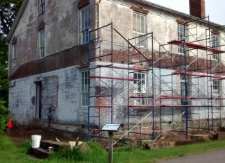 The historic jailhouse at Beverly, West Virginia, is being restored to its original appearance.