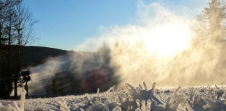 Snow-making commenced on schedule Nov. 1 at Snowshoe Mountain.