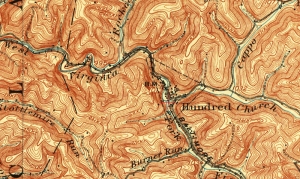 Hundred, W.Va., as it appeared in 1905