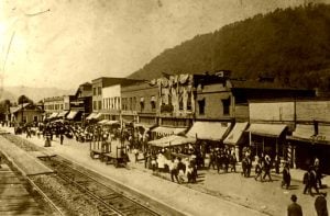 Montgomery, West Virginia, as it appeared around 1910. The town was then renowned for "Wild West" lawlessness, though it may not have been as bad as reported. (Photo: Joe Green Collection)
