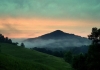 A fog settles in the vale of Granny Creek, as seen from Old Woman Run in Braxton County near Sutton, West Virginia.