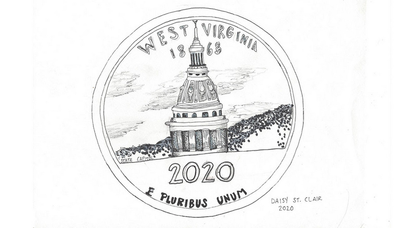 Daisy St. Clair, of Huntington High School, was honored for her representation of the West Virginia Capitol.