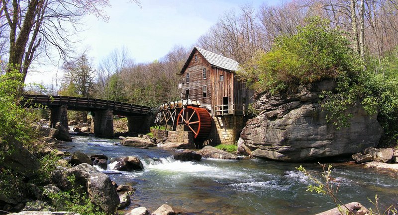 The Glade Creek Gristmill at Babcock State Park has become an icon of West Virginia rurality.