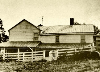 The home of the unfortunate Mary Heaster Shue still stands in the Allegheny foothills near Rainelle, West Virginia.
