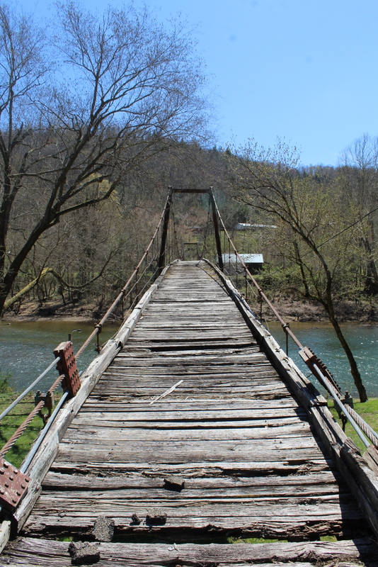 The Elkhurst Swinging Bridge over the Elk River is now being considered for restoration as a historical attraction and pedestrian trail access.
