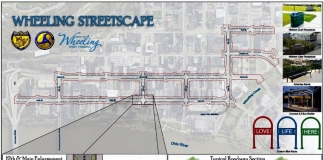 Plans call for streetscaping Main and Market streets and adjacent thoroughfares in downtown Wheeling, West Virginia.