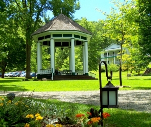 The bandstand at Capon Springs is a favorite gathering place.
