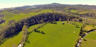 The valley of Indian Creek in Monroe County wanders through scenic farmscapes.