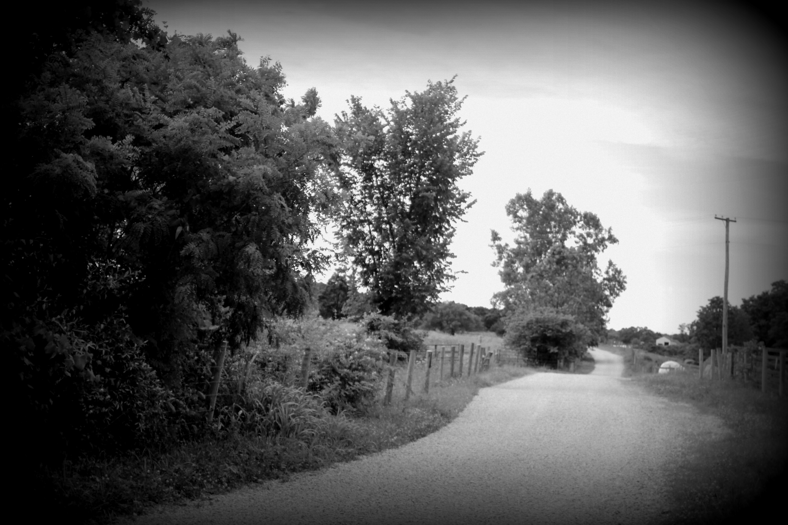 A country road leads past the haunt of the Screaming Lady of Mason County.
