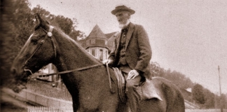 Riding horseback, Captain William Thurmond was a familiar site in the New River Gorge.