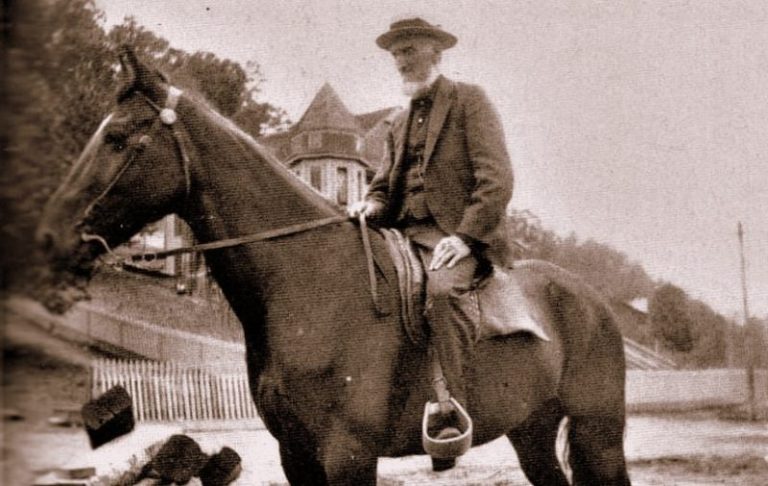 Riding horseback, Captain William Thurmond was a familiar site in the New River Gorge.