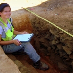 Charity Moore at archeological dig