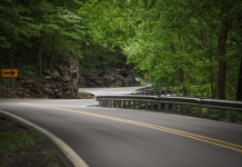 A popular section of The Talon winds along flanks of the New River Gorge near Hawks Nest.