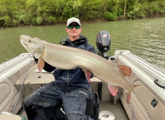 Chase Gibson, of Mount Clare, caught a 54.0625-inch, 39.64-pound musky at Burnsville Lake, breaking the previous record for length.