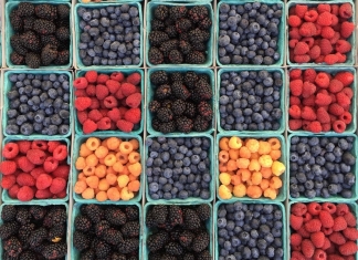 Berries at a farmer's market