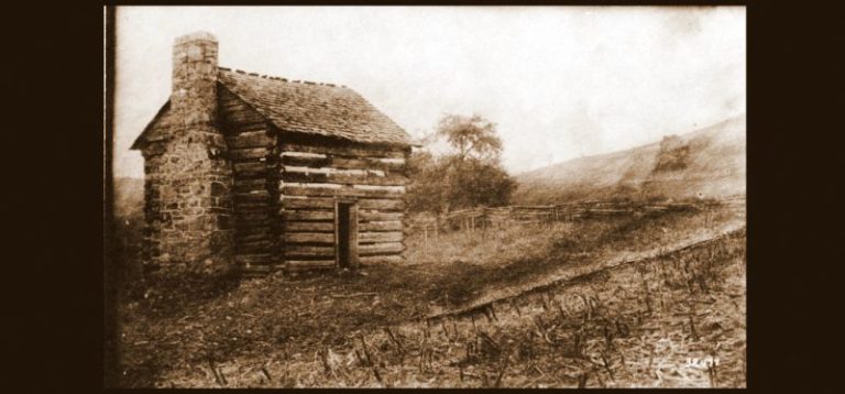 The Ingles cabin once stood near the New River in Virginia.