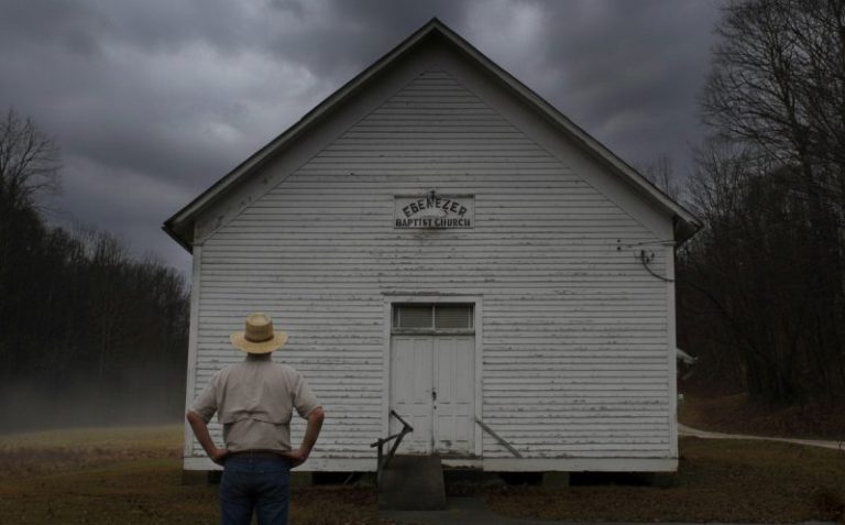 David Sibray visits the Ebenezer Church (est. 1880) beyond the Low Gap at the head of Skull Run.