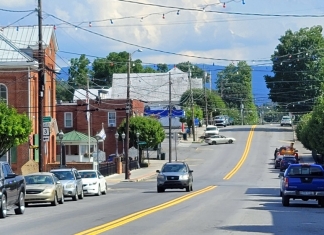 US-219 follows Main Street through downtown Union, West Virginia.