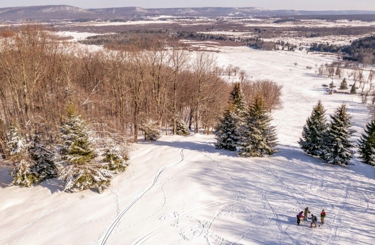 Nordic skiers gather on cross-country trails overlooking the Canaan Valley National Wildlife Refuge.