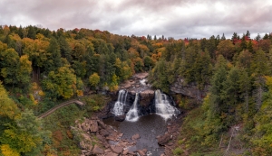 The Blackwater Falls descends out of the Canaan Valley