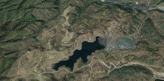 Coal waste impoundments in southwestern West Virginia.