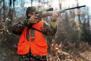 Hunters are reminded to wear at least 400 square inches of blaze orange when hunting.