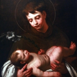 Saint Anthony of Padua cradling the Christ Child