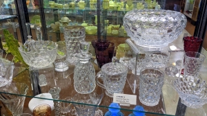 Glassware from the Fostoria Glass Co.'s America collection. 