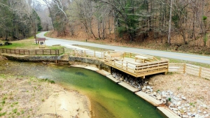 Wheelchair-accessible fishing areas have been opened along Davis Creek. 