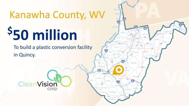 Clean Vision Corp. to invest $50 million in Kanawha County