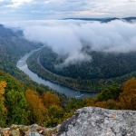 Fog in the New River Gorge at Grandview