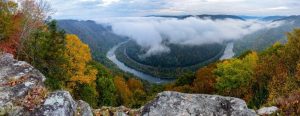 Fog In The New River Gorge At Grandview in West Virginia