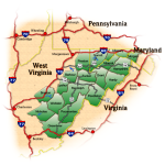 Map of Appalachian Forest National Heritage Area