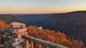 View Eastward From Coopers Rock in West Virginia