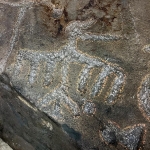 Detail of bird on Ceredo Petroglyph