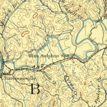 1892 Map of Blue Sulphur Springs, West Virginia