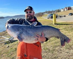 Michael John Drake And Record Blue Catfish in West Virginia