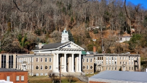 Wyoming County Courthouse from Castle Rock