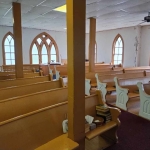 Interior of New Salem Baptist Church at Tams