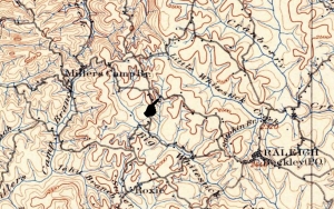 1898 map showing Phipps Homestead