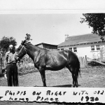 Ennis Phipps at rear of Homeplace