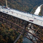 Runners on New River Gorge Bridge
